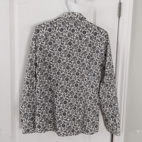 Eddie Bauer cotton blend floral button down shirt Large @i1 - Picture 2 of 8